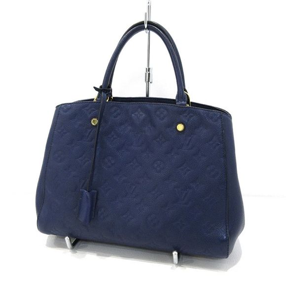 Empreinte Montaigne Monogram MM Tote Bag Navy Shoulder Strap Handbag - Picture 1 of 8